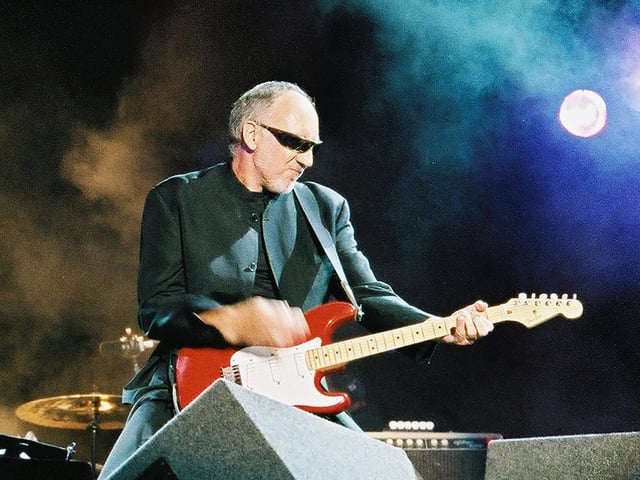 Pete Townshend of The Who at the Isle of Wight Festival on June 12, 2004.