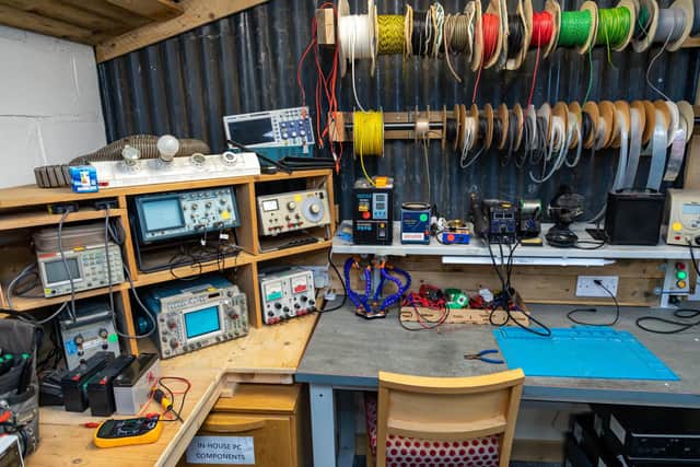The Repair Cafe includes a full electronics diagnostic centre alongside the traditional wood and metalwork tools. Picture: Mike Cooter (081022)