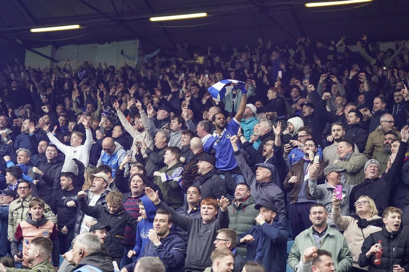 4,019 Pompey fans enjoyed the Blues' 1-0 win at Peterborough