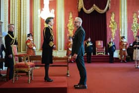 Mark Steadman, from Fareham, Chief Operating Officer and Co-Founder, Lone Buffalo, Laos, is made a Member of the Order of the British Empire by the Princess Royal at Buckingham Palace, London. Picture: Aaron Chown/PA Wire