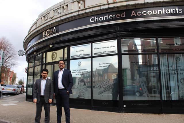 Left-director and founder of BC&A Accountants in Southsea, Tahir Ahmed, right-head of R&D division, Suganthan Vetharajah.