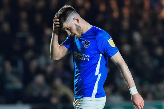 Pompey striker George Hirst endured a fruitless night against Plymouth on Tuesday