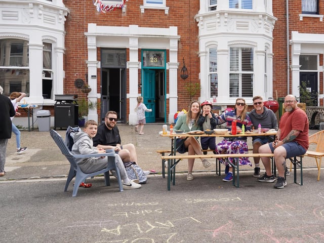 Families enjoy the street party on St Ronans Avenue in Southsea. Picture: Alec Chapman