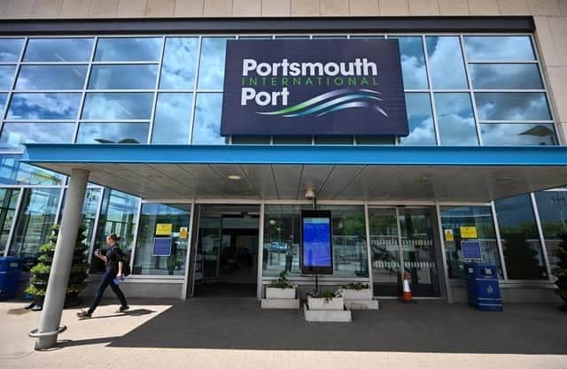 A general view of the exterior of Portsmouth International Port, on May 24, 2022. By Finnbarr Webster/Getty Images