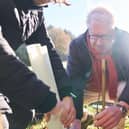 Mark Williams at tree planting event