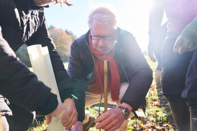 Mark Williams at tree planting event