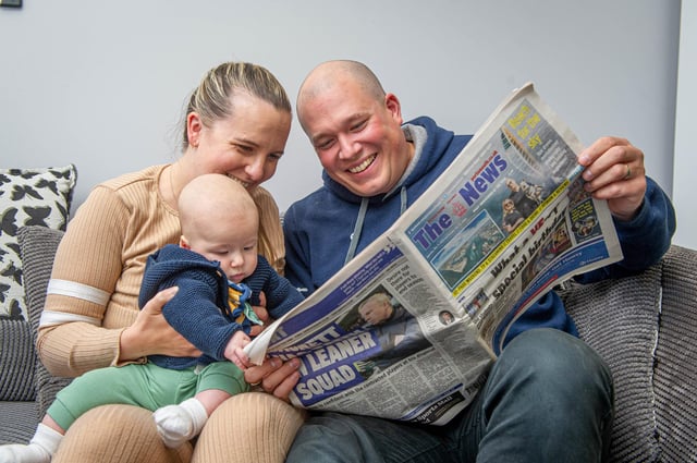 Mike and Sara Woods with their son George
Picture: Habibur Rahman