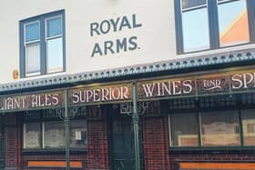 A project to revamp historic buildings in Gosport town centre has seen the restoration of the Royal Arms Hotel's distinctive facade, which is now almost complete.