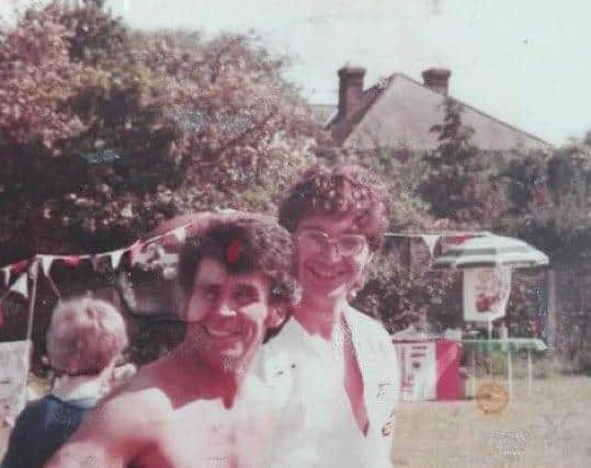 Bob Caruana with Michael Fletcher when he was a brown belt