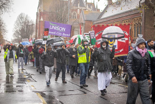 The March for Palestine took place from Victoria Park and to Portsmouth City Centre
Picture: Habibur Rahman