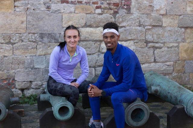 Great South Run 2023 at Southsea, Portsmouth on Sunday 15th October 2023

Pictured: Winner of the men's race, Zakariya Mahamed and winner of the women's race, Lilly Partridge

Picture: Habibur Rahman