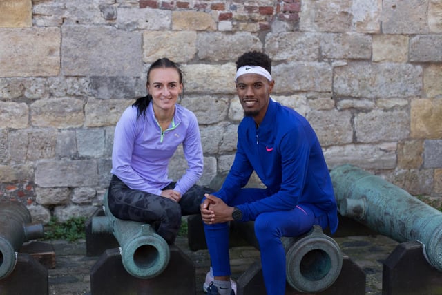 Great South Run 2023 at Southsea, Portsmouth on Sunday 15th October 2023
Pictured: Winner of the men's race, Zakariya Mahamed and winner of the women's race, Lilly Partridge
Picture: Habibur Rahman
