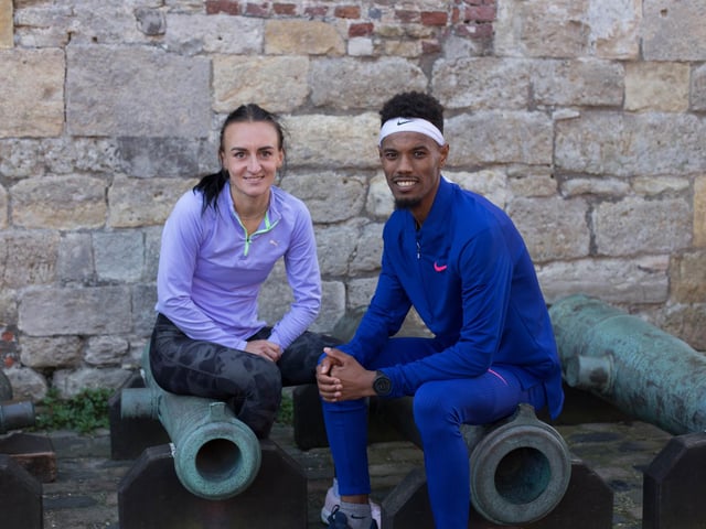Great South Run 2023 at Southsea, Portsmouth on Sunday 15th October 2023
Pictured: Winner of the men's race, Zakariya Mahamed and winner of the women's race, Lilly Partridge
Picture: Habibur Rahman
