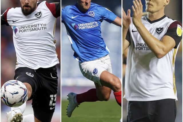 From left, Kieron Freeman, Lee Brown and Sean Raggett