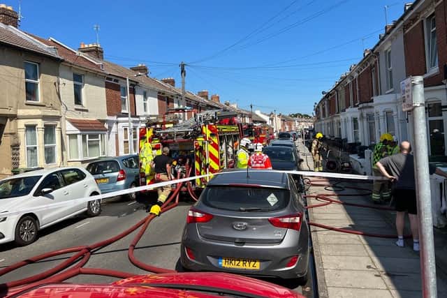 Fire in Grayshott Road, Southsea, on June 22