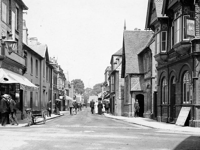 Looking north up North Street, Havant with the A27 passing left to right. Picture: Ralph Cousins postcard collection