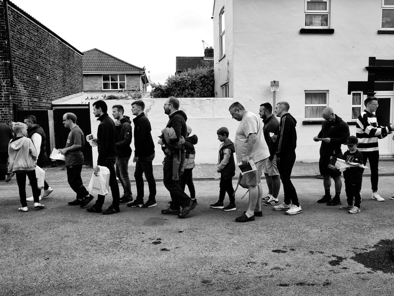 Photograph taken by Pompey fan Pete Blackman, who passed away last week.