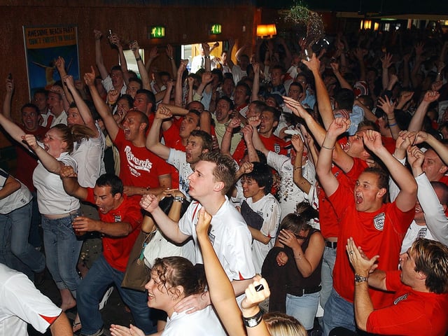 England football fans at Walkabout bar in Guildhall Walk - was this you?
