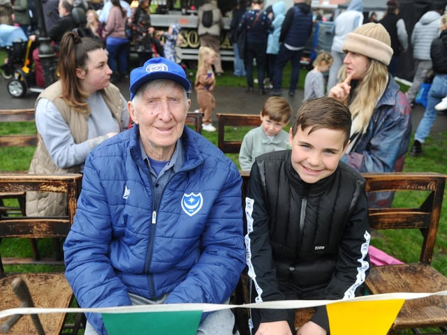 St Mary's Church in Fratton, May Fayre took place on bank holiday Monday, May 6, 2024.
Pictured is: Alan Vokes with his grandson Jacob Vokes (9) both from Portsmouth.
Picture: Sarah Standing (060524-8556)