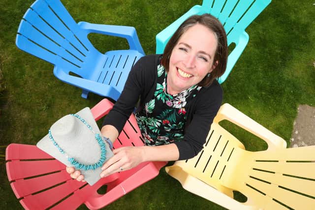 Jeweller Clare Gosling with some of her work. Picture: Chris Moorhouse (jpns 070522-16)