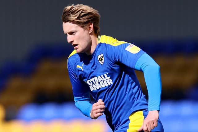 Joe Pigott is on Pompey's shopping list after his departure from AFC Wimbledon. Picture: James Chance/Getty Images