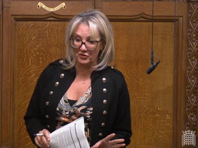 Dame Caroline Dinenage, Conservative MP for Gosport, speaking about accommodation for armed forces personnel in the House of Commons today (November 20). Picture: ParliamentTV - House of Commons.