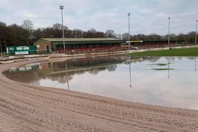 Track flooding at Wightlink Warriors' Smallbrook Stadium