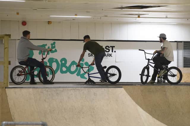 Riders at the Pitt Street Skatepark which opened last December.
Picture: Keith Woodland