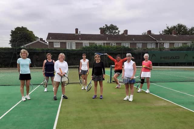 Rowlands Castle and Alverstoke ladies faced off last week, pictured from left: Jane Mellor, Elaine Hannigan, Caron Howe, Tracy Lazenby, Lynne Foster, Tara Treacy, Jane Whitaker and Jan Norman