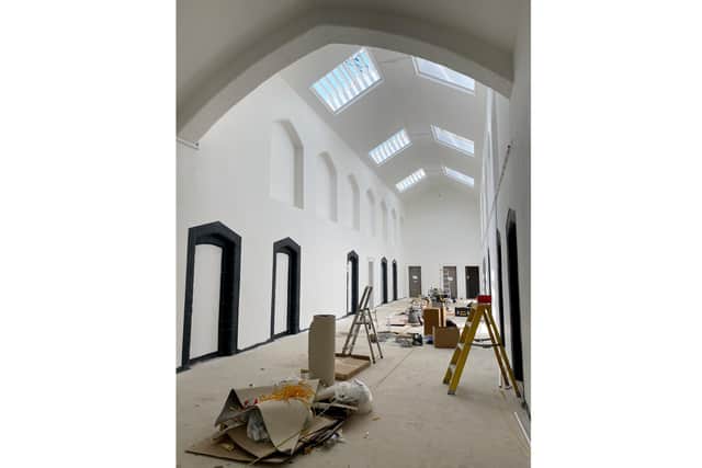 Part of a series of pictures inside Kingston Prison taking during work to redevelop the building as a residential block in 2021-22 - 'Old Portsmouth Gaol'. Picture by Grant Capstick Photography