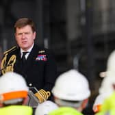 The head of the Royal Navy, First Sea Lord Admiral Sir Ben Key, today saw progress made on the fleet's two new class of frigates.