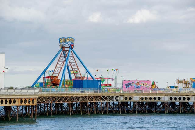 New funfair being set up at South Parade Pier in May. Picture: Habibur Rahman