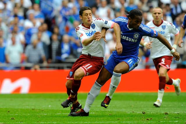 Michael Brown featured for Pompey in the 2010 FA Cup final against Chelsea. But his first Fratton Park spell lasted just four matches. Picture: Allan Hutchings