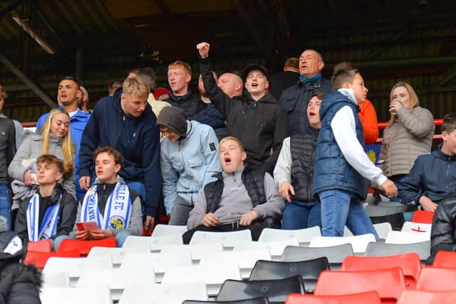 Hawks fans at The Valley. Picture: Martyn White