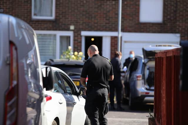 Police in All Saints Road, Buckland today Picture: Habibur Rahman