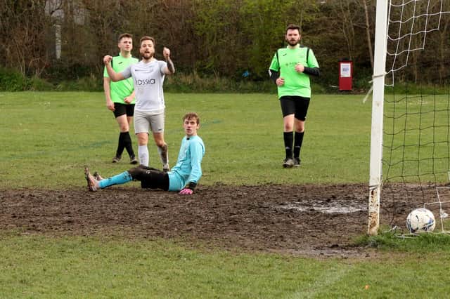Watersedge score their fifth in a 5-2 Division 4 victory over Bedhampton Village Reserves. Picture Kevin Shipp