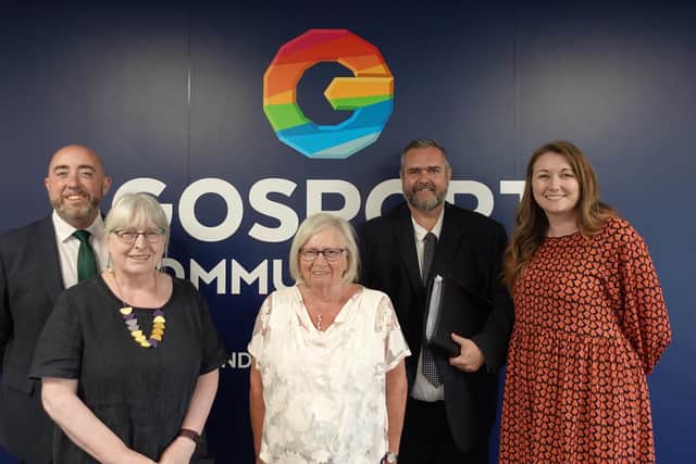 From left: Chris Willis (executive headteacher), Mary Hawes (national children's advisor for the Church of England), Professor Janet Walker OBE (chair of the commision), Geoff Walls (GFM's director of schooling), and Kerry Payne (executive headteacher).