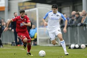 Former Hawks midfielder Andreas Robinson, right, has returned for a second spell at Gosport Borough Picture: Ian Hargreaves  (160219-11)