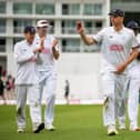Abbott with his Hampshire teammates.