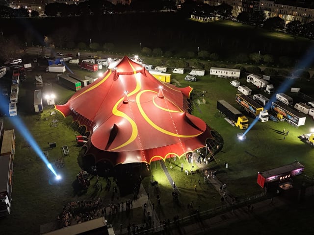 Some incredible drone shots of the circus on Southsea Common. Picture: My Portsmouth By Drone