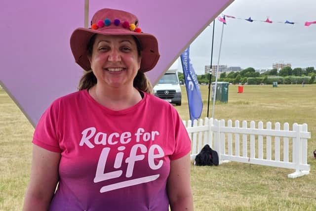 Becky James beat melanoma after getting a suspicious spot on her ear checked early.