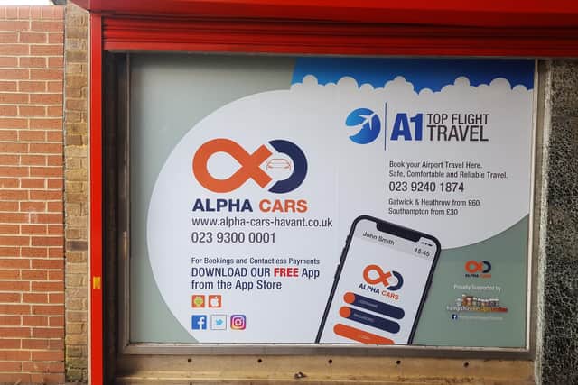 Hampshire Design Studios provided new graphics at Alpha Cars' new office in Park Parade Havant.