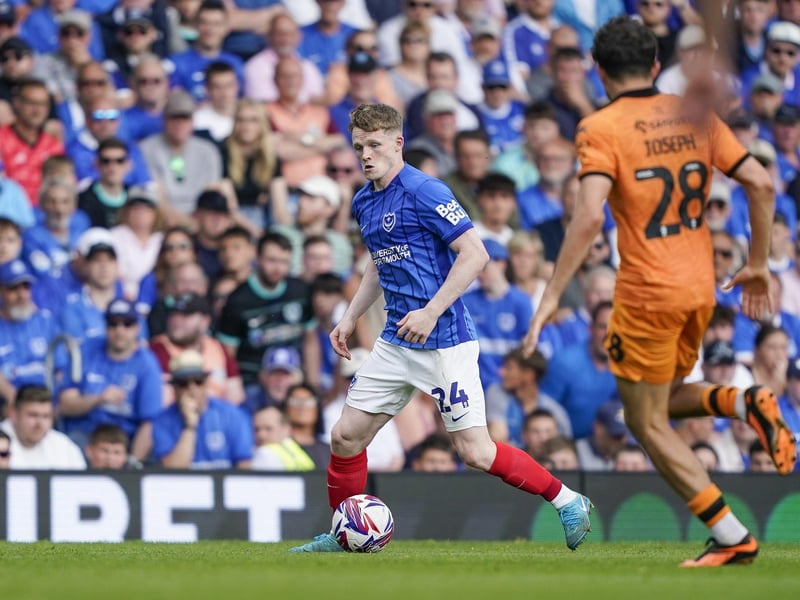 (36 games, 0 goals) The Irishman’s energy, drive and enthusiasm have helped establish him as a big Pompey favourite. The Fratton faithful sing ‘He plays where he wants’, yet it’s at right-back which Mousinho views as Devlin’s most effective position. Undoubtedly a breakthrough season in which the 21-year-old also made his Northern Ireland debut and was given a new three-and-a-half year contract in February.