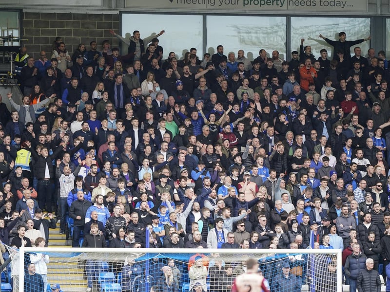 4,019 Pompey fans enjoyed the Blues' 1-0 win at Peterborough