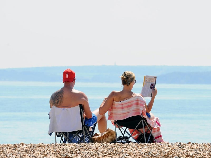 Relaxing on Southsea BeachPicture: Sarah Standing (300724-2722)
