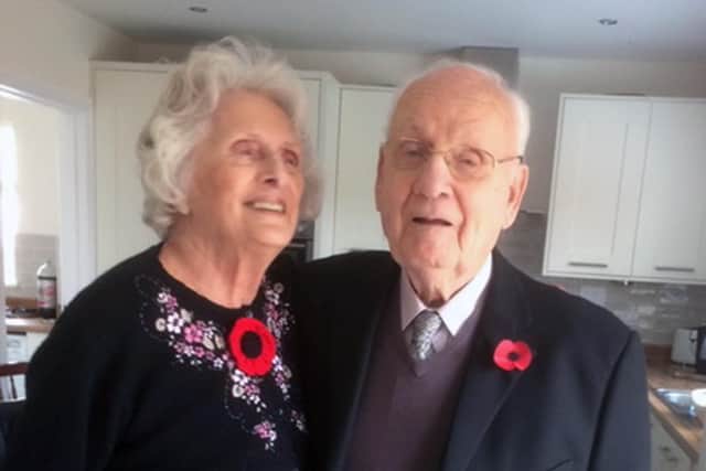 John and Betty Grey on Remembrance Sunday last year. Pictures: Contributed.