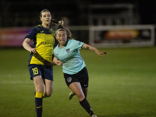 Portsmouth (light blue) v Moneyfields. Picture by Alex Shute