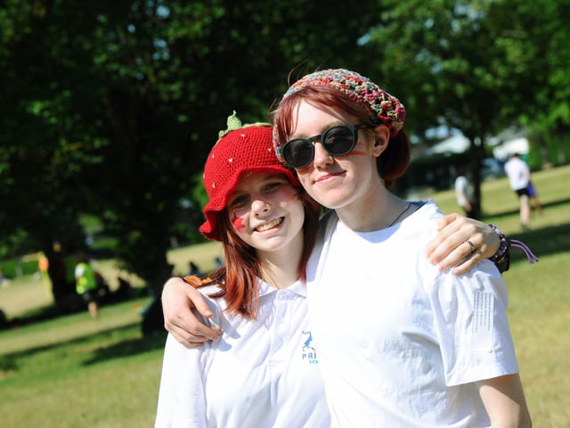 Phoebe Billson, 14, left, and Evie Doyle, 15, from Year 10 (150623-8458)