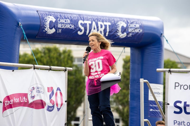 Race for Life Pretty Muddy took place on Saturday morning on Southsea Common as children and adults took on the obstacle course race.

Pictured -  BBC Radio presenter Jacqui Rushton hosting the event.

Photos by Alex Shute