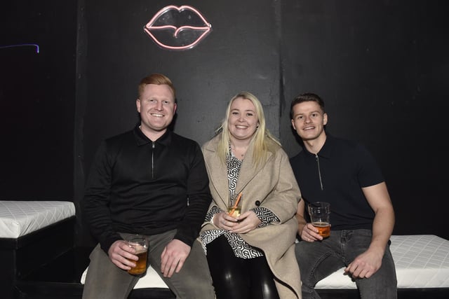 From left, Chas Earl, Keeley Jones and Charlie Dann.